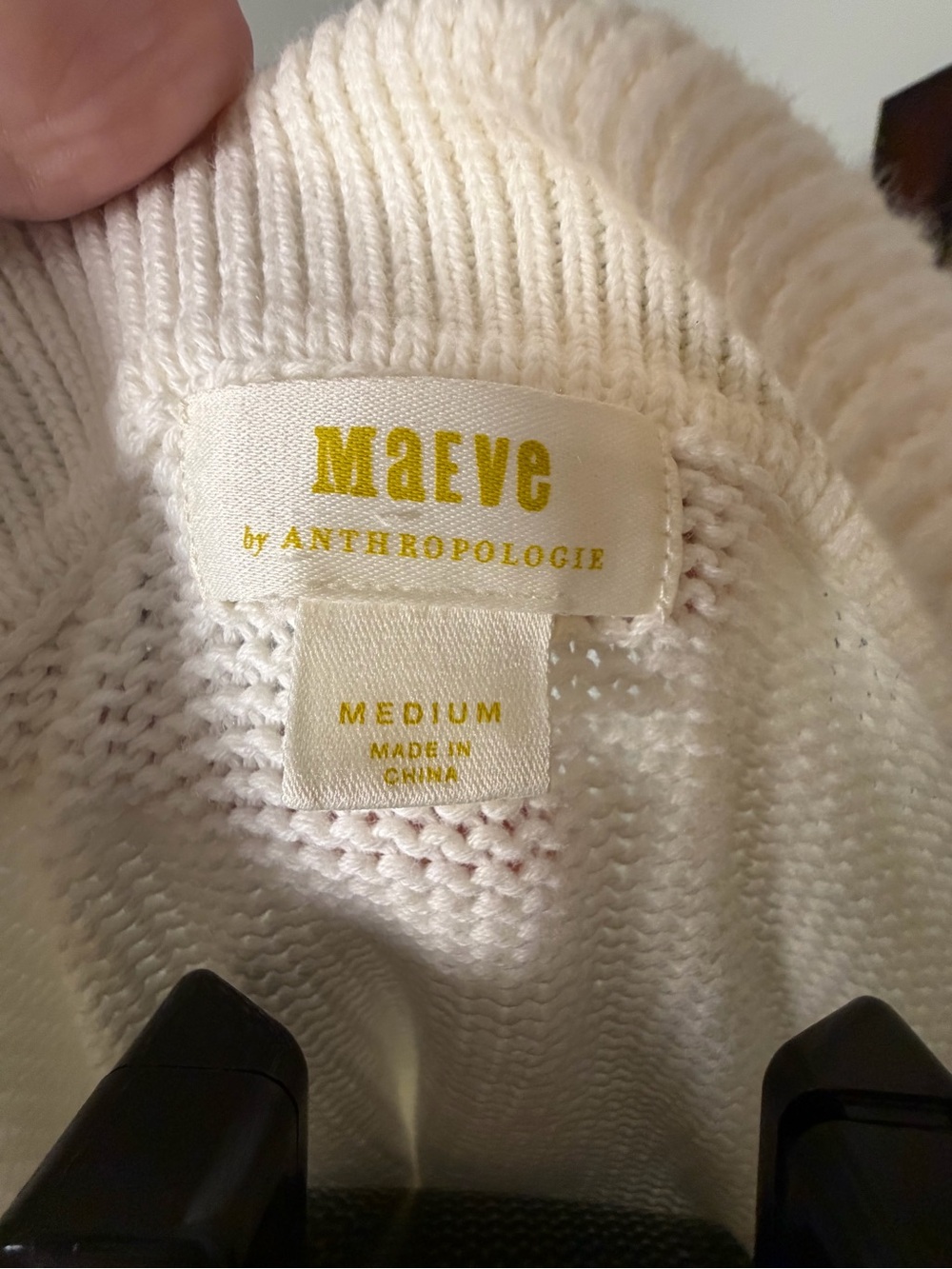 Maeve by Anthropologie Ivory Sailor Collar Cardigan – M